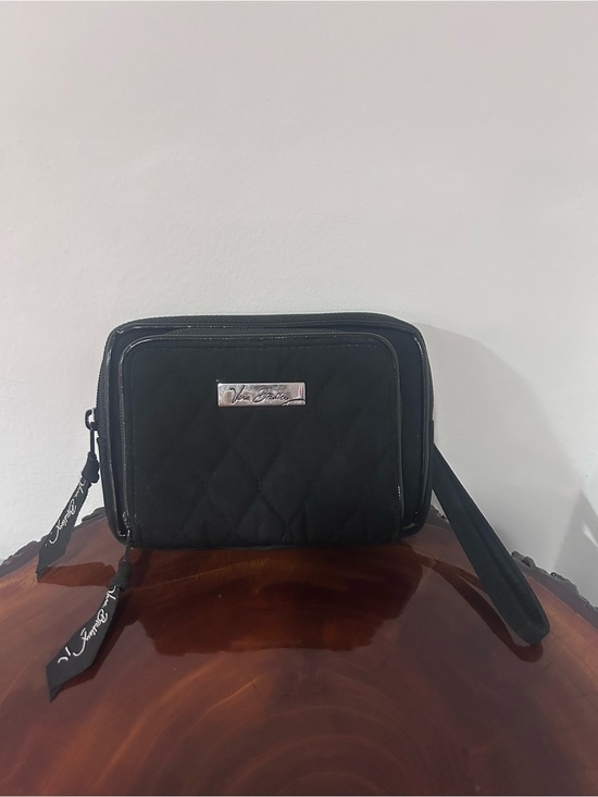 Vera Bradley Handbags - Vera Bradley Black Quilted Wristlet Crossbody Bag/Wristlet